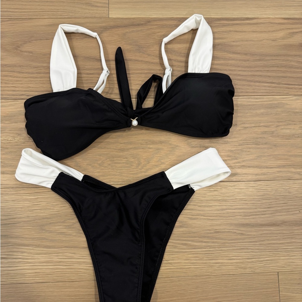 Black & White Two-Piece Bikini Set